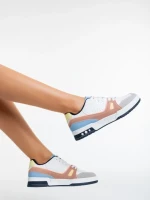 Дамски Спортни Обувки бели с сиви от еко кожа Mariapia