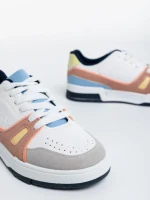 Дамски Спортни Обувки бели с сиви от еко кожа Mariapia