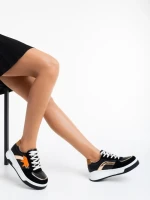 Дамски спортни обувки черни от еко кожа Anuja