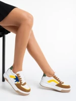 Дамски спортни обувки камел от еко кожа Anuja