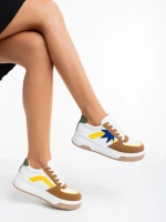 Дамски спортни обувки камел от еко кожа Anuja