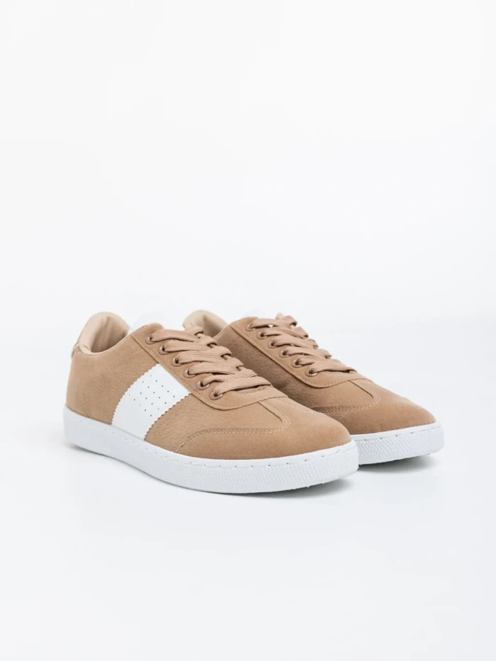 Мъжки спортни обувки бежови от еко кожа Lyndon