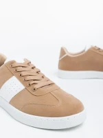 Мъжки спортни обувки бежови от еко кожа Lyndon