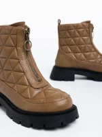 Дамски боти кафяви светло от еко кожа Katarina