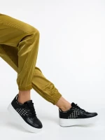 Дамски спортни обувки черни от еко кожа Doroteya