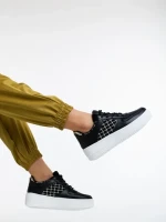 Дамски спортни обувки черни от еко кожа Doroteya