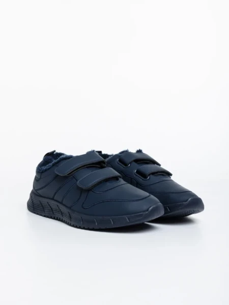 Мъжки спортни обувки тъмно сини от еко кожа Osman