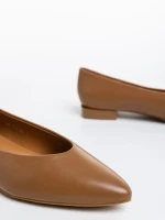 Дамски балерини камел от еко кожа Ilinka