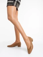 Дамски обувки камел с ток от еко кожа Parvina