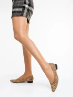 Дамски балерини леопард от текстилен материал Ilinka