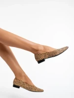 Дамски балерини леопард от текстилен материал Ilinka