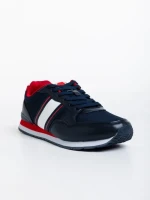 Мъжки спортни обувки сини от еко кожа и текстилен материал Casиo