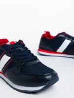 Мъжки спортни обувки сини от еко кожа и текстилен материал Casиo