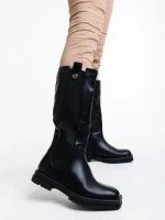 Дамски чизми черни от еко кожа Nerita