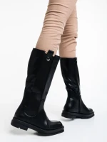 Дамски чизми черни от еко кожа Nerita