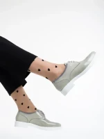 Всекидневни дамски обувки бежови от лачена естествена кожа Estebana