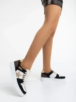 Дамски спортни обувки черни от еко кожа Adamina