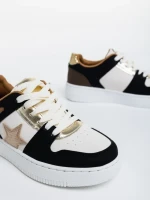 Дамски спортни обувки черни от еко кожа Adamina