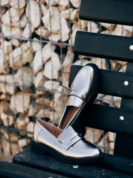 Дамски мокасини сиви от еко кожа Yadra