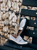 Дамски мокасини сиви от еко кожа Yadra