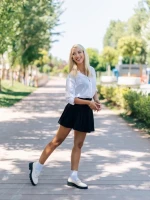 Дамски мокасини бежови светло от еко кожа Nanette