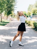 Дамски мокасини бежови светло от еко кожа Nanette