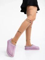 Дамски чехли лилави от текстилен материал Pranvera