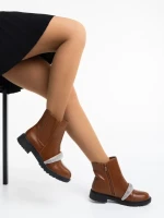 Дамски боти камел от еко кожа Sherisse