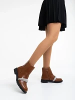 Дамски боти камел от еко кожа Sherisse