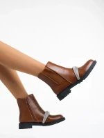 Дамски боти камел от еко кожа Sherisse