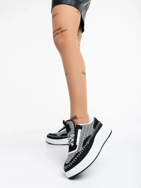 Дамски спортни обувки черни от текстилен материал Maelle