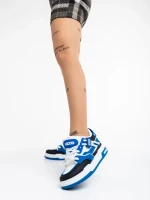 Дамски спортни обувки бели със синьо от еко кожа Cammie