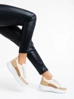 Дамски спортни обувки бежови от текстилен материал Jenessa