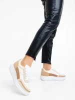 Дамски спортни обувки бежови от текстилен материал Jenessa