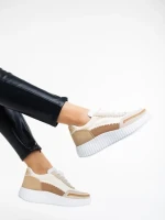 Дамски спортни обувки бежови от текстилен материал Jenessa