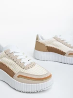 Дамски спортни обувки бежови от текстилен материал Jenessa