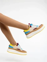 Дамски спортни обувки камел от текстилен материал Josalyn