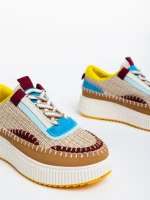 Дамски спортни обувки камел от текстилен материал Josalyn