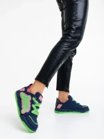 Дамски спортни обувки сини от еко кожа Azurine