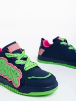 Дамски спортни обувки сини от еко кожа Azurine