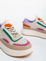 Дамски спортни обувки бежови от текстилен материал Josalyn