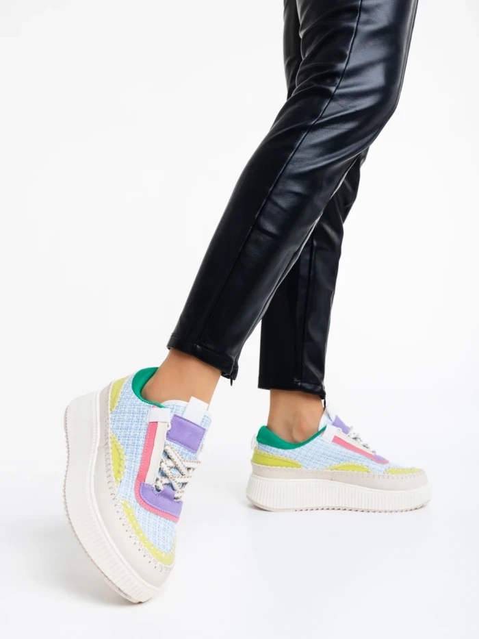 Дамски спортни обувки сини от текстилен материал Josalyn