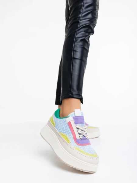 Дамски спортни обувки сини от текстилен материал Josalyn