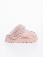 Дамски чехли розови от текстилен материал Lyzbeth