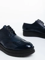 Всекидневни дамски обувки сини от естествена кожа Ivey