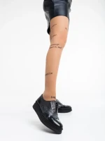 Всекидневни дамски обувки черни от естествена кожа Enriqua