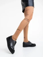 Всекидневни дамски обувки черни от естествена кожа Enriqua