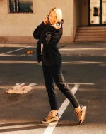 Дамски спортни обувки  каки от екологична кожа Ardala