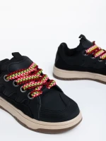 Дамски спортни обувки черни от екологична кожа  Ardala