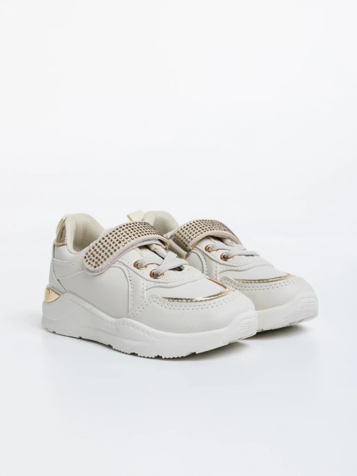 Детски бежови спортни обувки  от екологична кожа Dericka